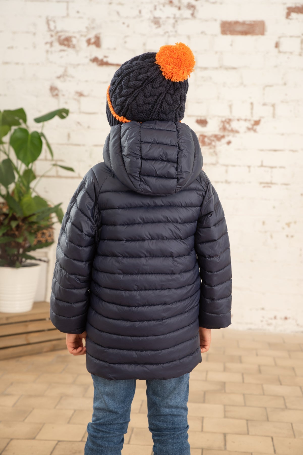 Carter Coat - Navy Orange-Lighthouse