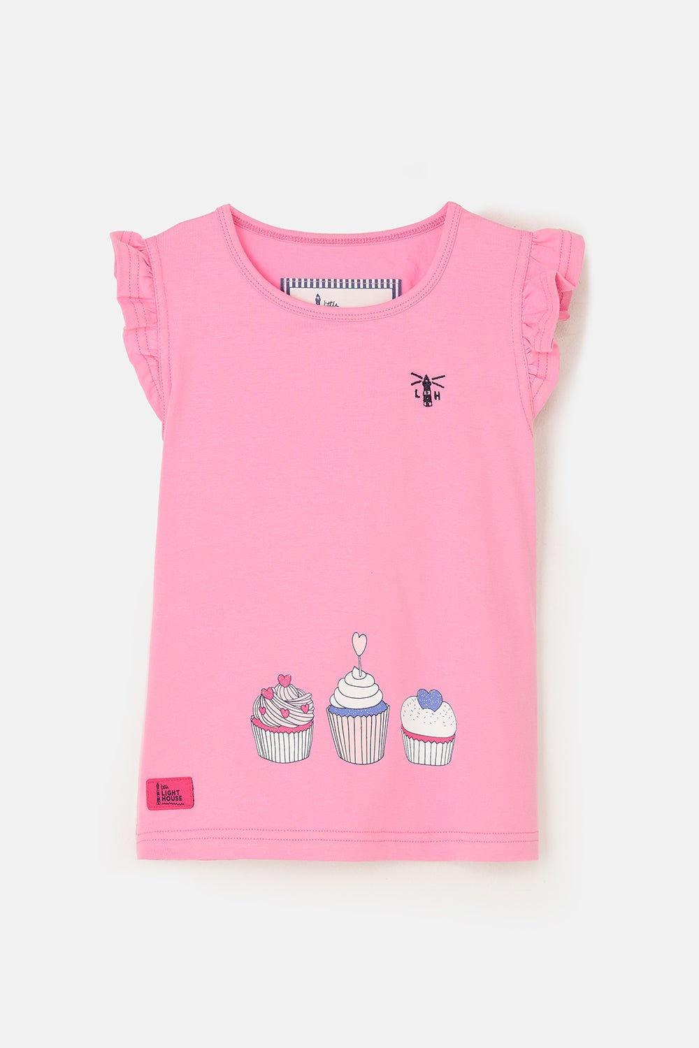 Causeway Swing Tee - Cupcake Print-Lighthouse