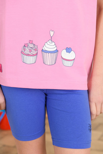 Causeway Swing Tee - Cupcake Print-Lighthouse