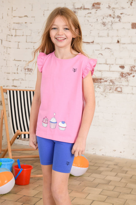 Causeway Swing Tee - Cupcake Print-Lighthouse