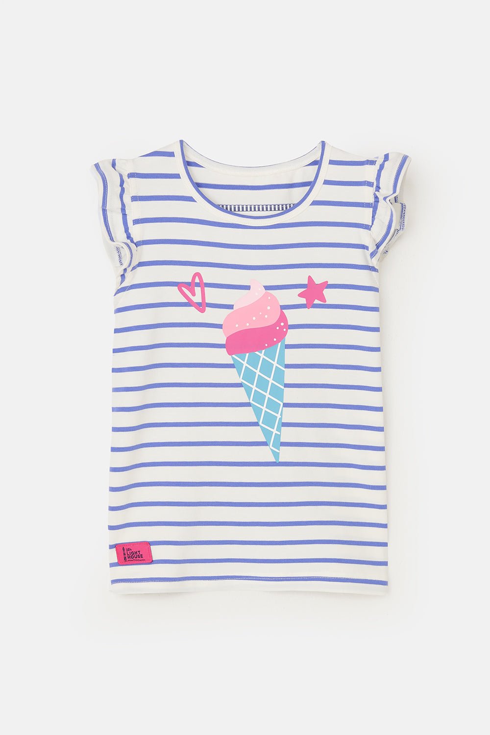 Causeway Swing Tee - Icecream Print-Lighthouse