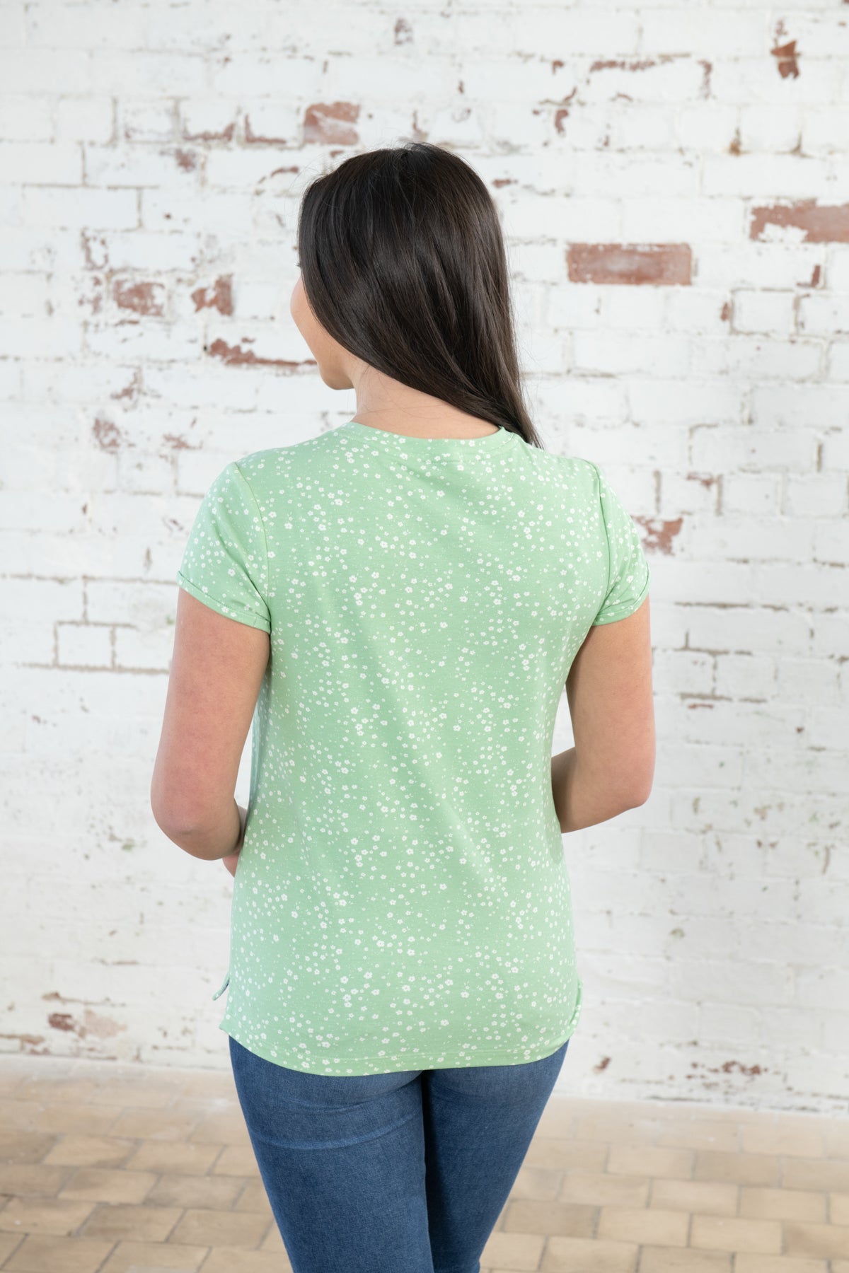 Causeway Tee - Soft Green Floral-Lighthouse