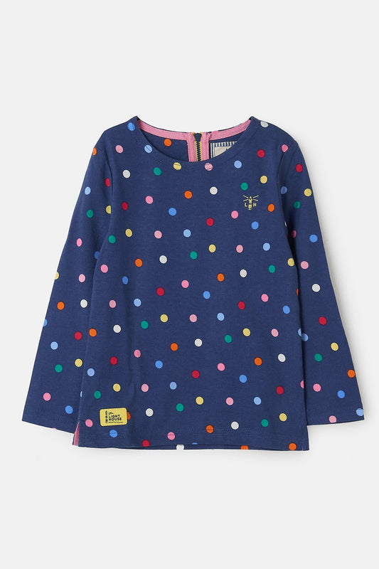 Causeway Top - Dot Print - Lighthouse