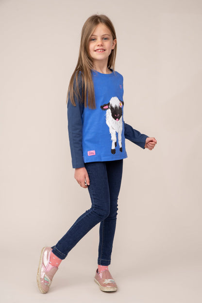 Causeway Top - Lamb Appliqué - Lighthouse