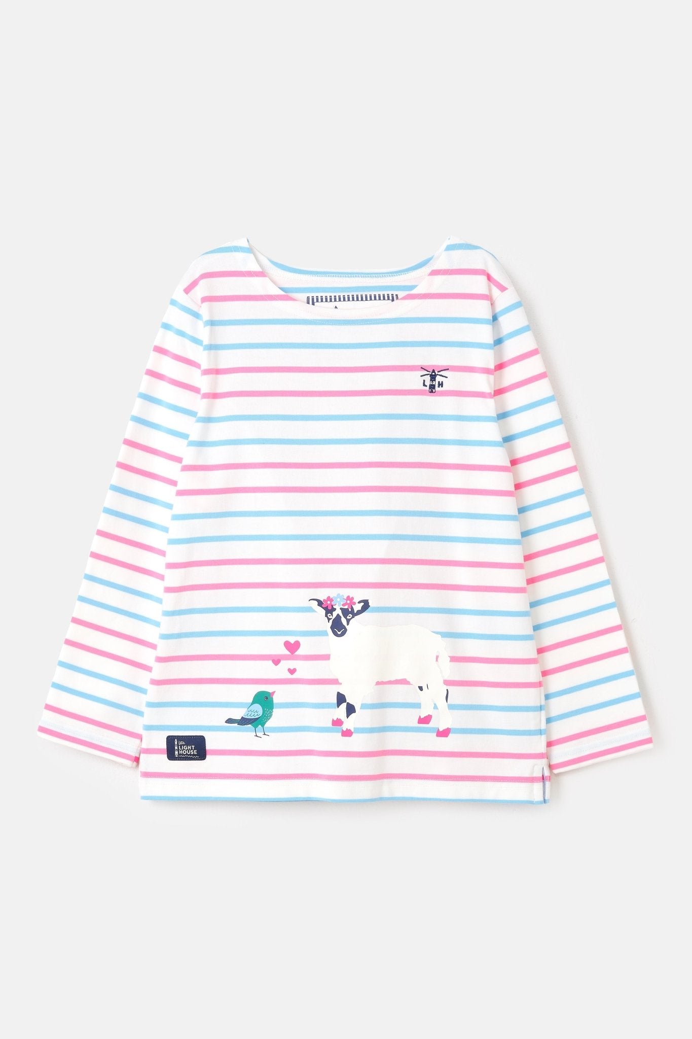Causeway Top - Lamb Bird Print-Lighthouse