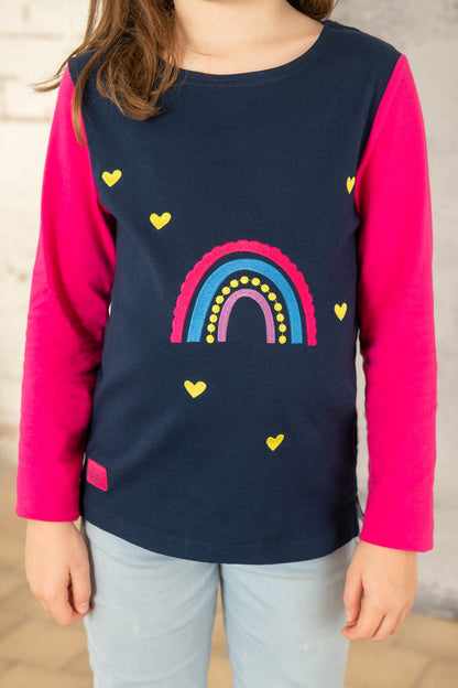 Causeway Top - Rainbow Appliqué - Lighthouse