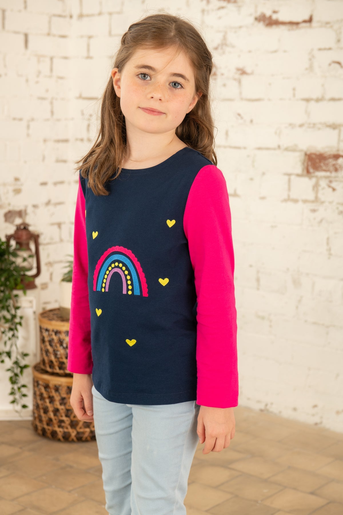 Causeway Top - Rainbow Appliqué - Lighthouse