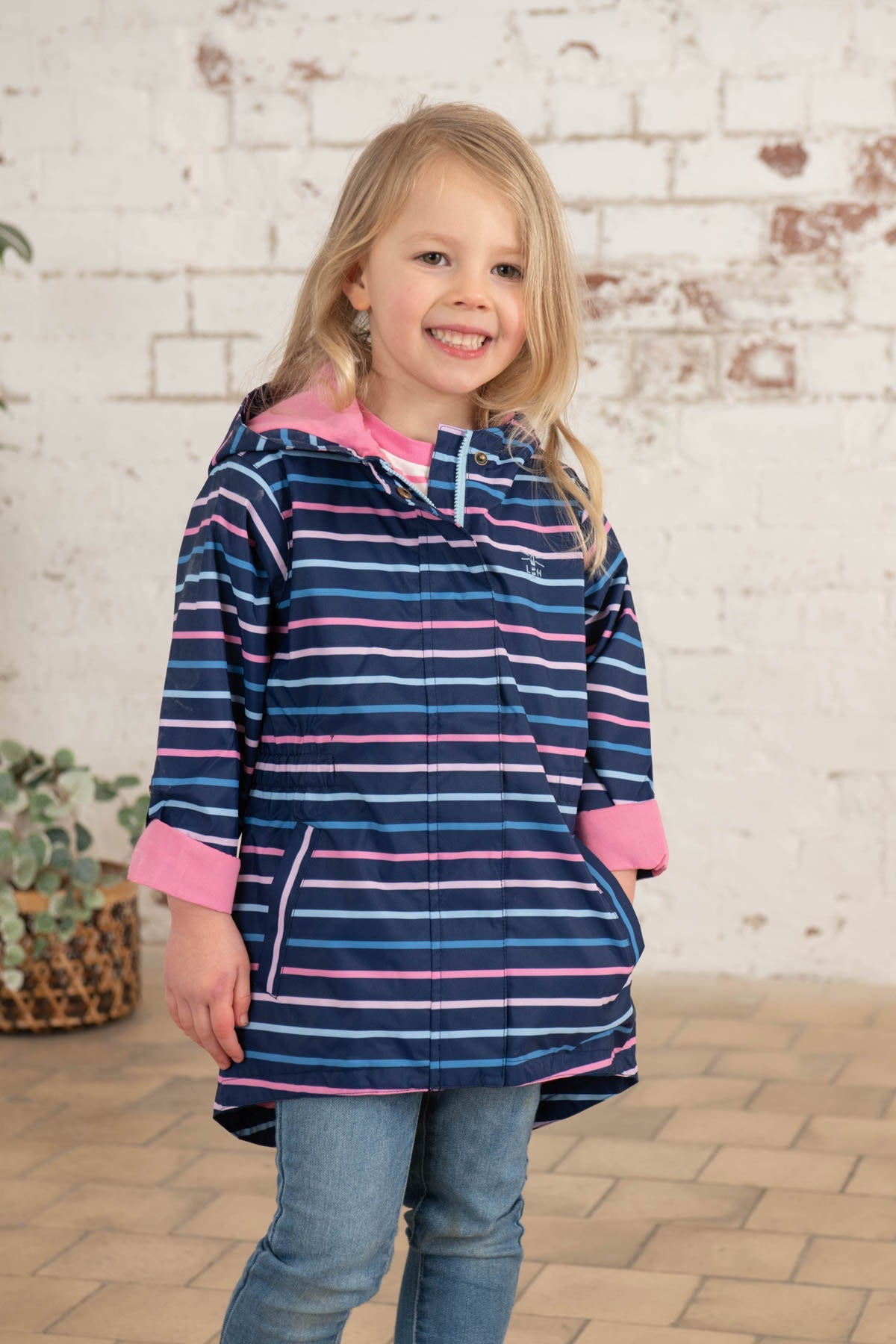 Charlotte Parka - Blue Pink Stripe-Lighthouse