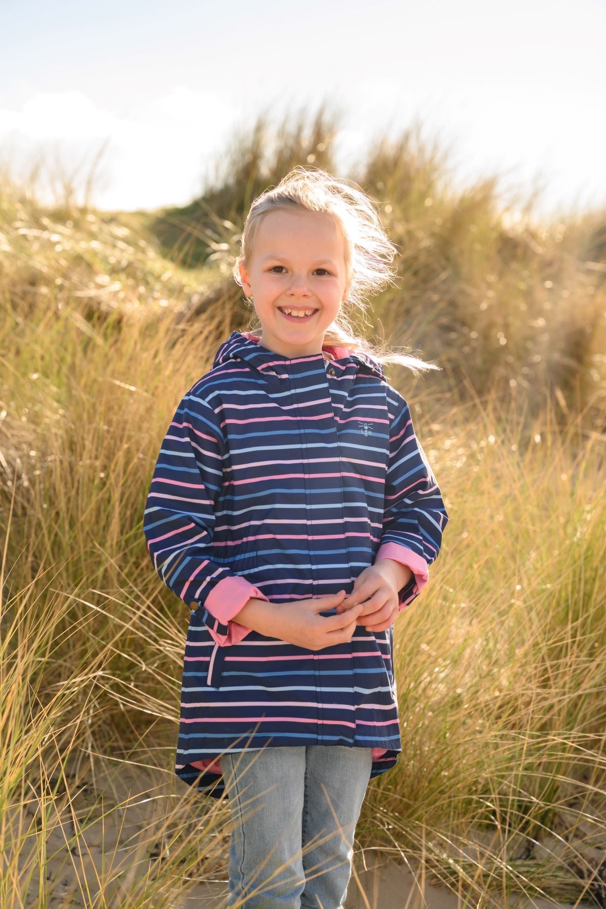 Charlotte Parka - Blue Pink Stripe-Lighthouse