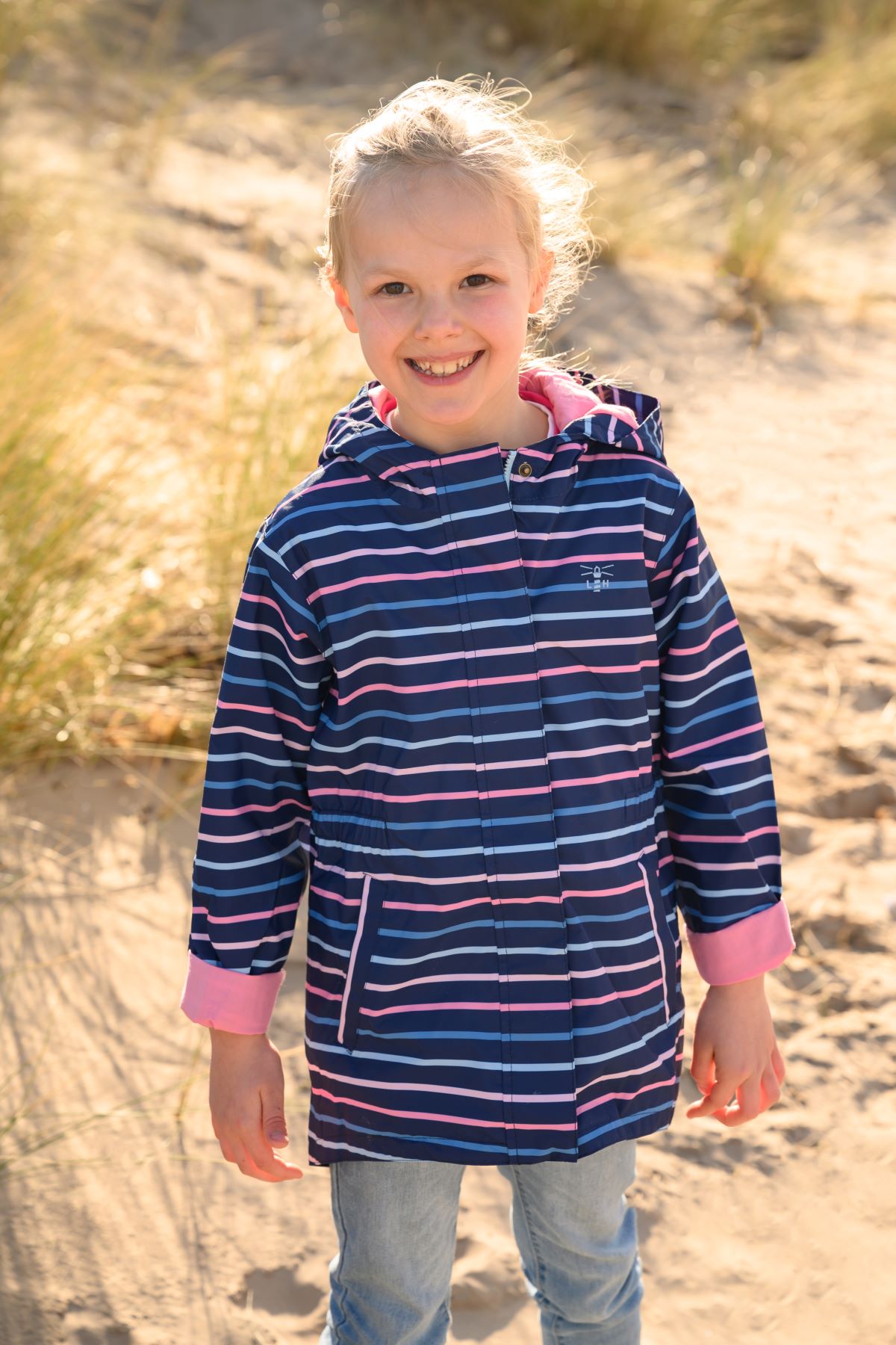 Charlotte Parka - Blue Pink Stripe-Lighthouse