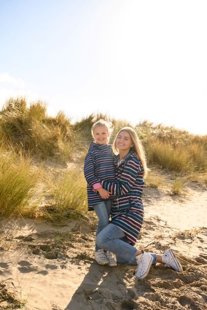 Charlotte Parka - Blue Pink Stripe-Lighthouse