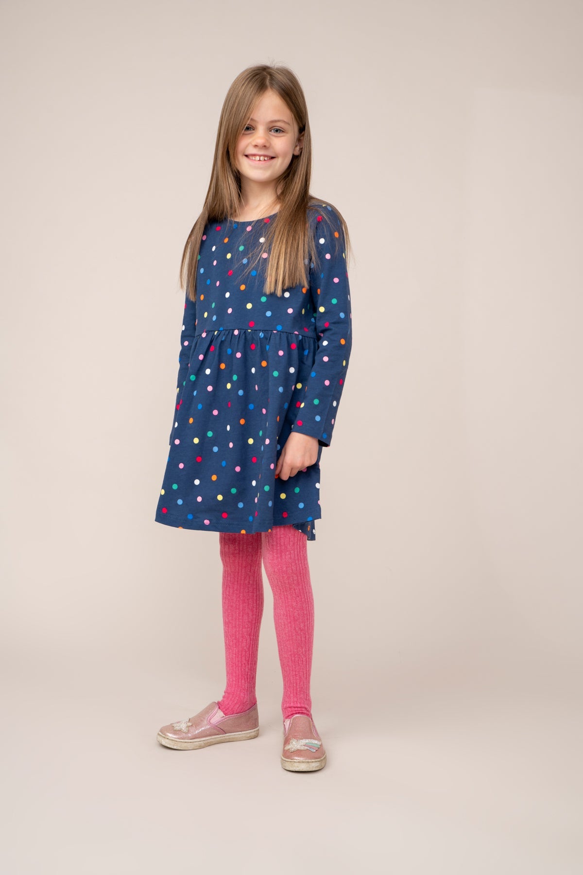 Ellie Dress - Dot Print - Lighthouse