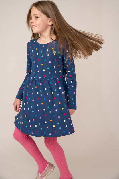 Ellie Dress - Dot Print - Lighthouse