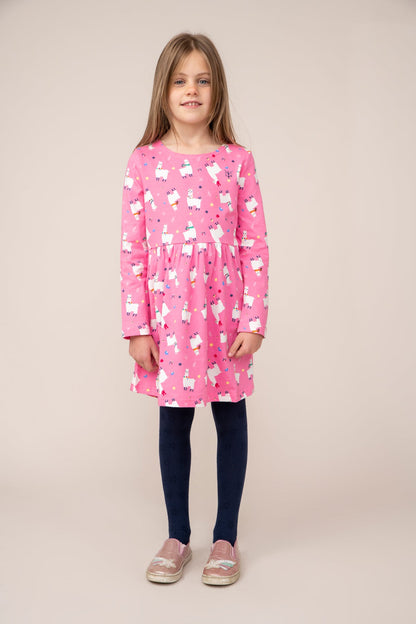 Ellie Dress - Llama Print - Lighthouse