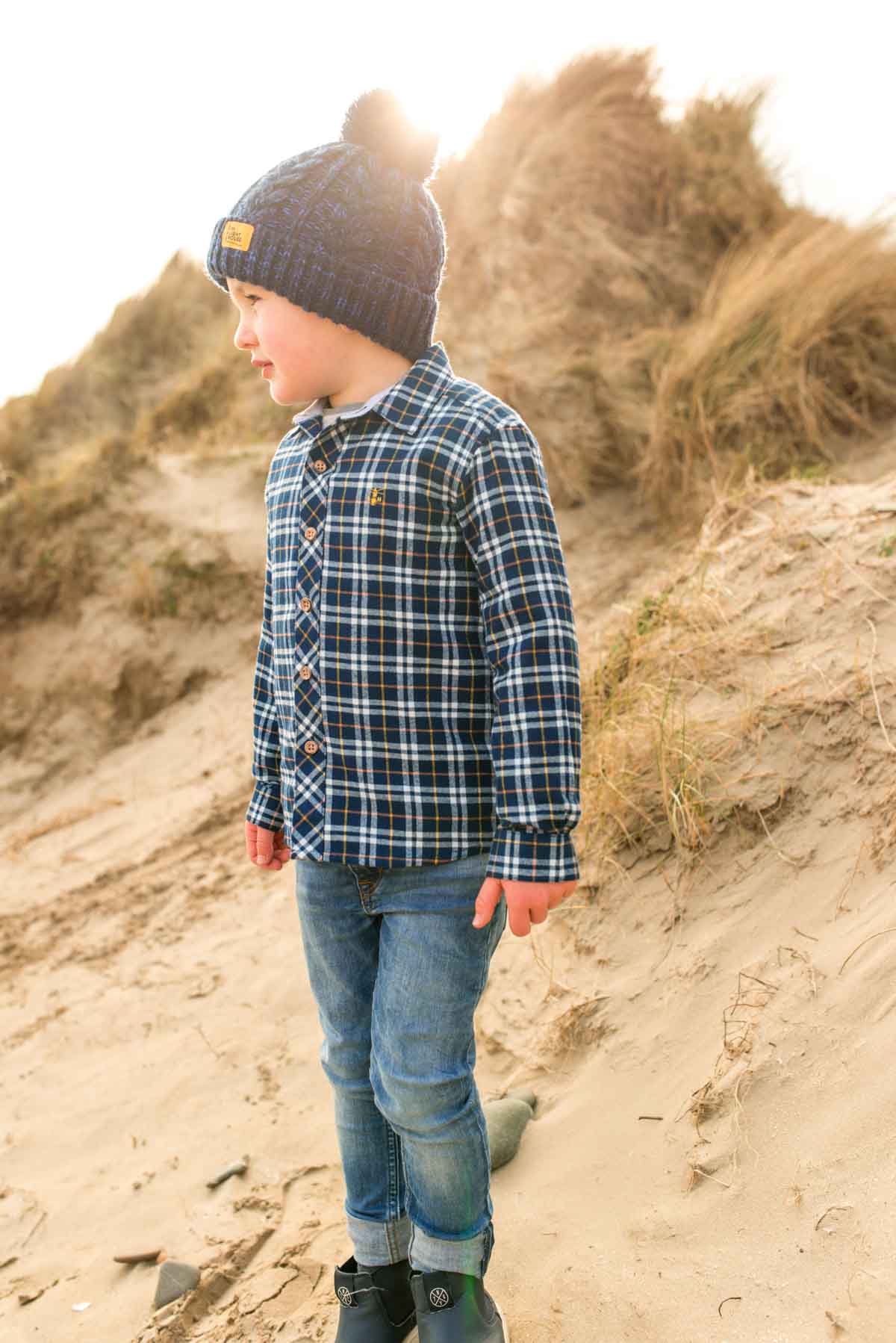 Elliot Shirt - Eclipse Check - Lighthouse