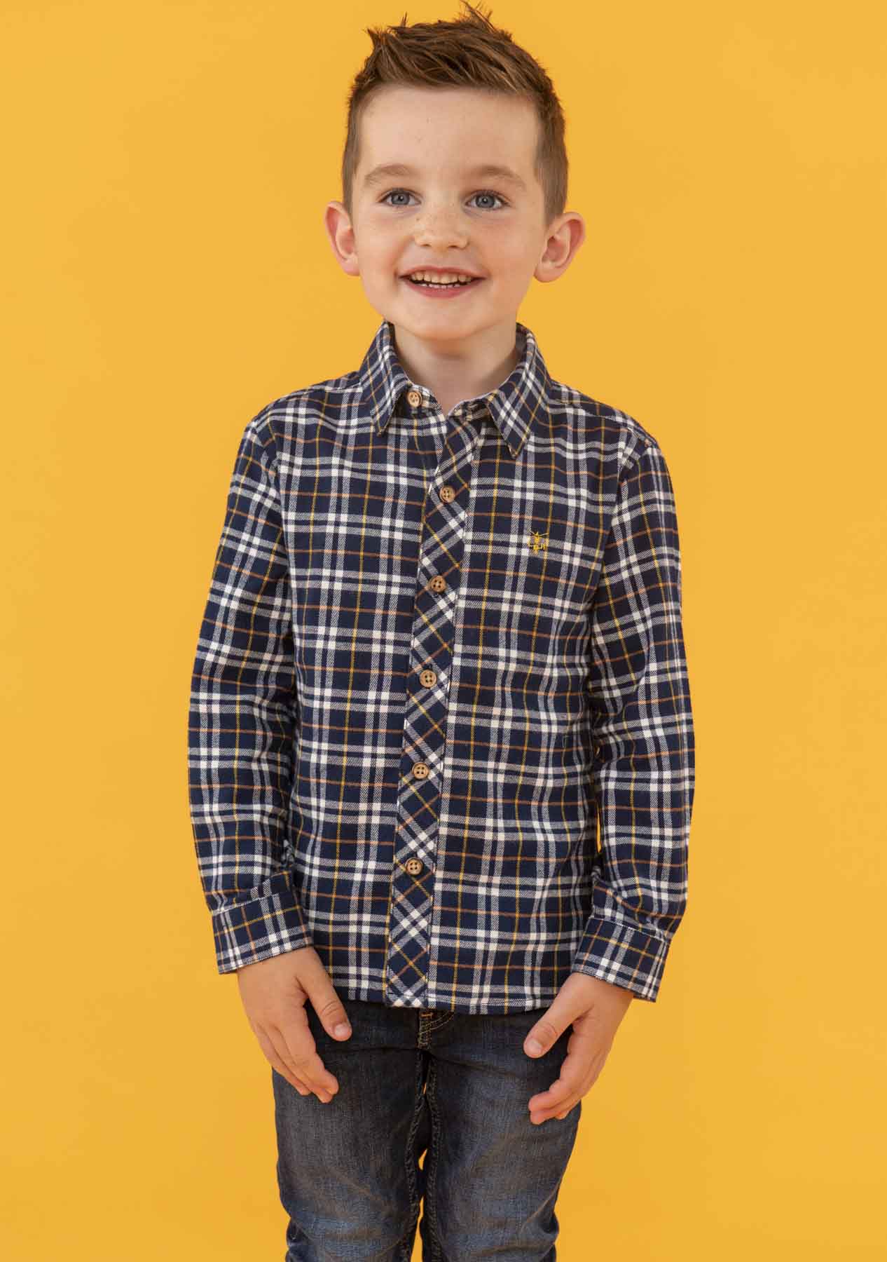 Elliot Shirt - Eclipse Check - Lighthouse