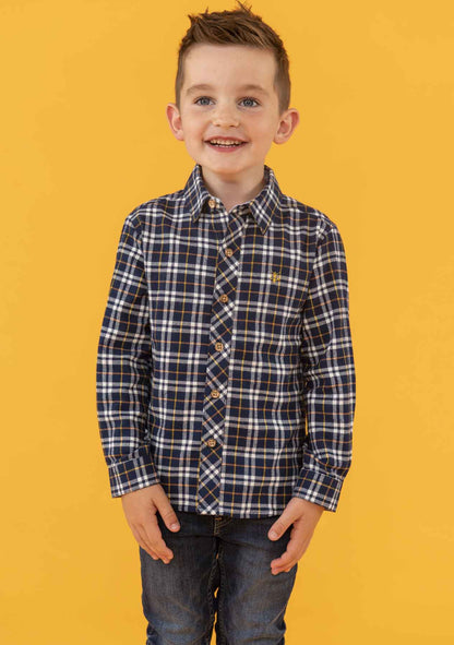 Elliot Shirt - Eclipse Check - Lighthouse