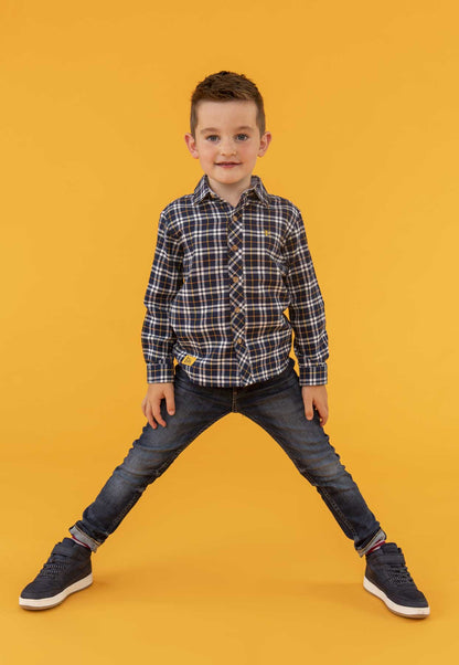 Elliot Shirt - Eclipse Check - Lighthouse