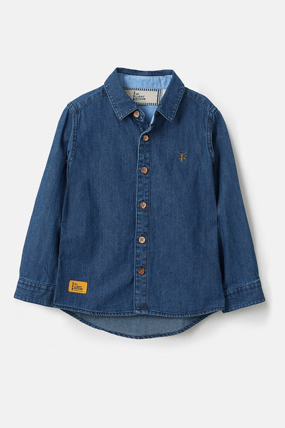 Elliot Shirt - Washed Denim - Lighthouse