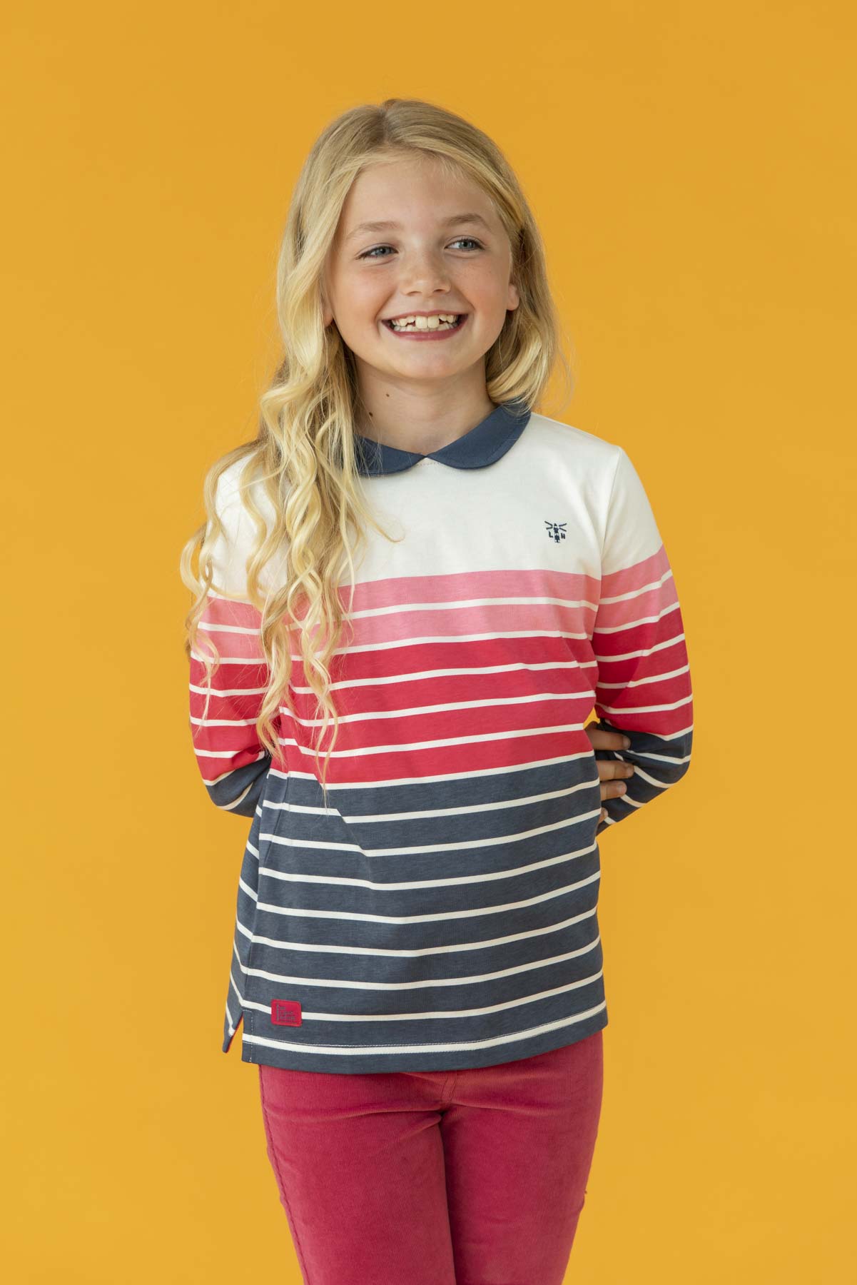 Emmie Top - Blue Pink Stripe - Lighthouse