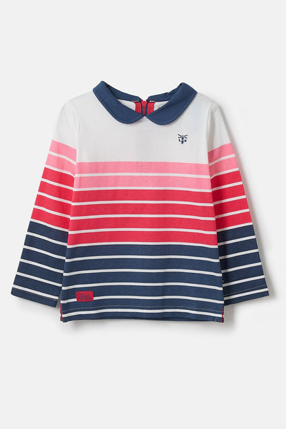 Emmie Top - Blue Pink Stripe - Lighthouse
