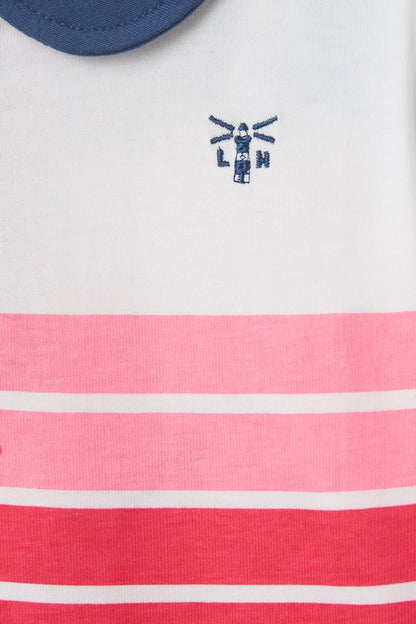 Emmie Top - Blue Pink Stripe - Lighthouse