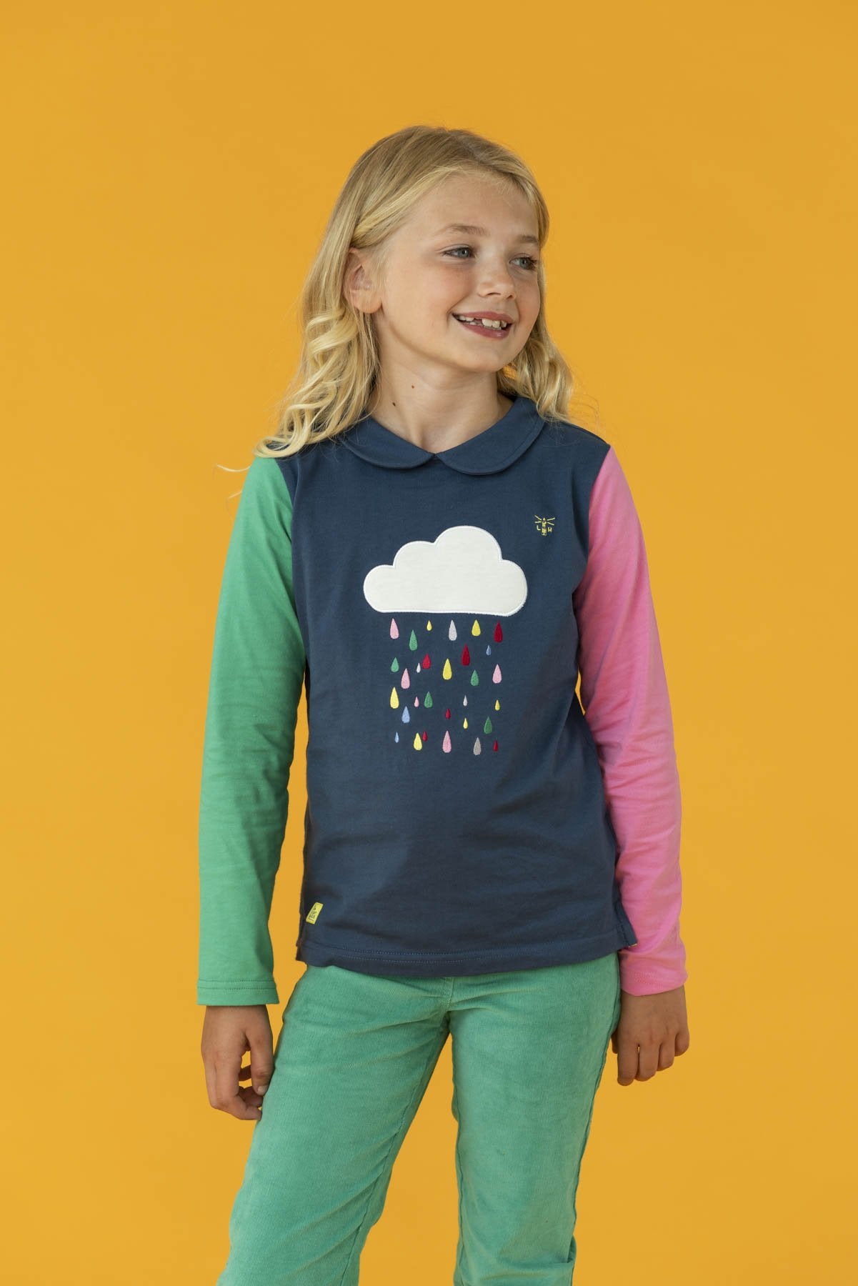 Emmie Top - Raindrop Applique - Lighthouse