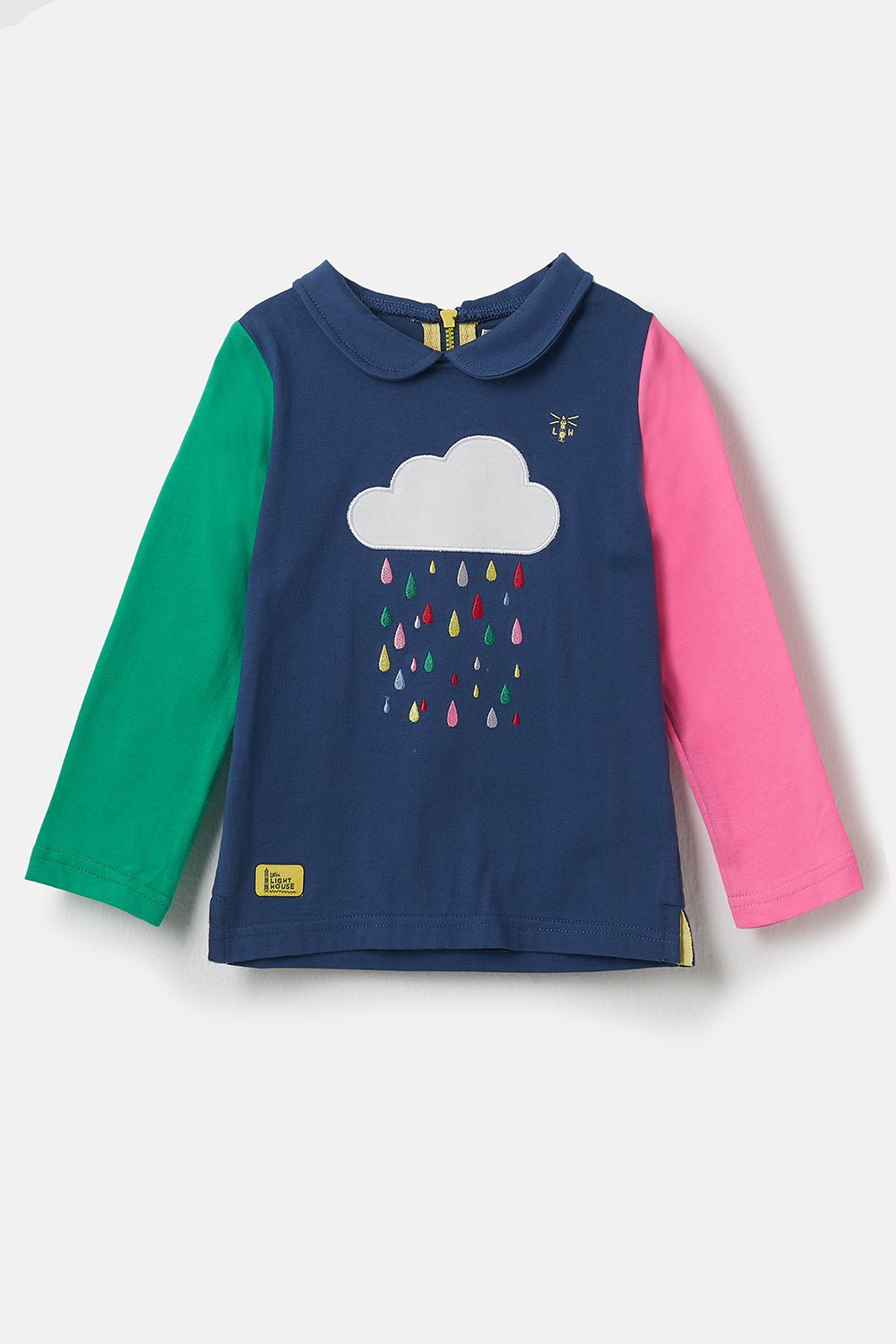 Emmie Top - Raindrop Applique - Lighthouse