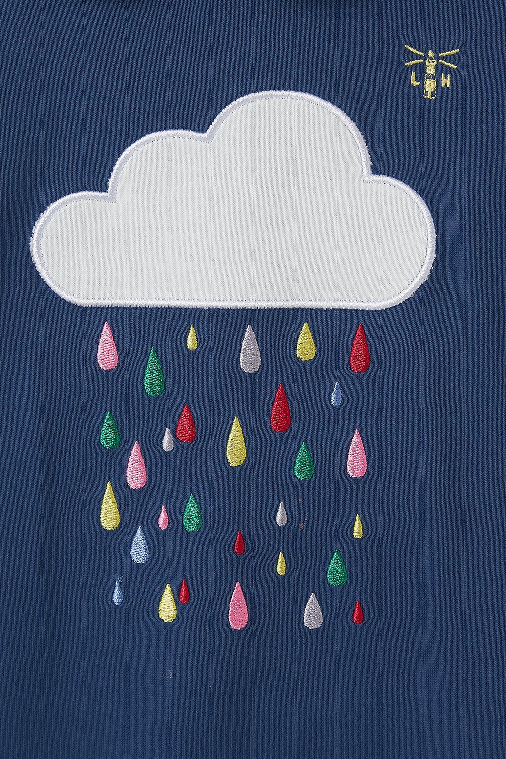 Emmie Top - Raindrop Applique - Lighthouse