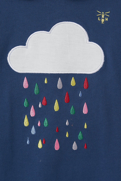 Emmie Top - Raindrop Applique - Lighthouse