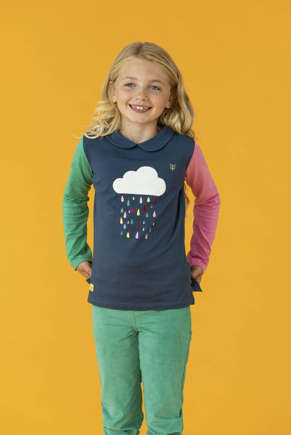 Emmie Top - Raindrop Applique - Lighthouse