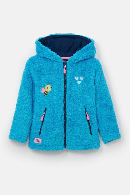 Gracie Sherpa Fleece - Bright Teal Bee-Lighthouse