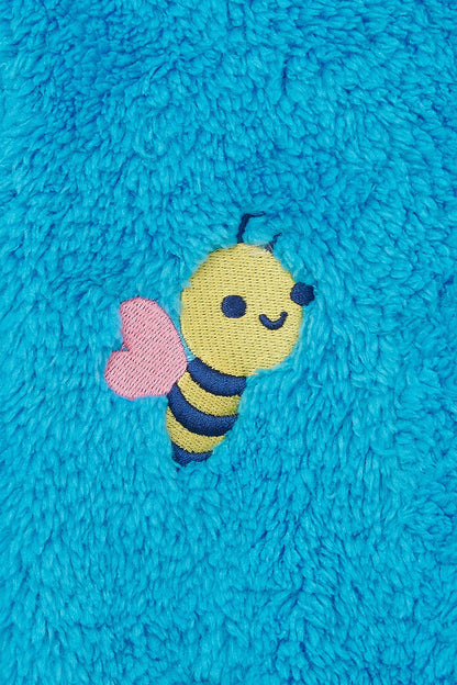 Gracie Sherpa Fleece - Bright Teal Bee-Lighthouse