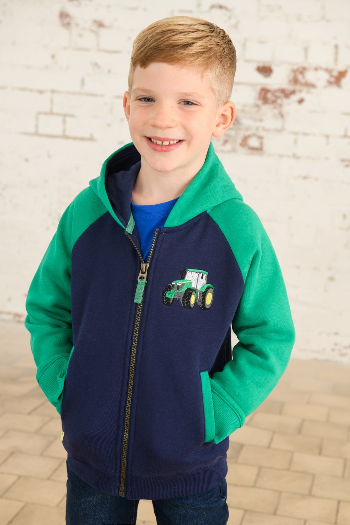 Jackson Full Zip Hoodie - Green Tractor-Lighthouse