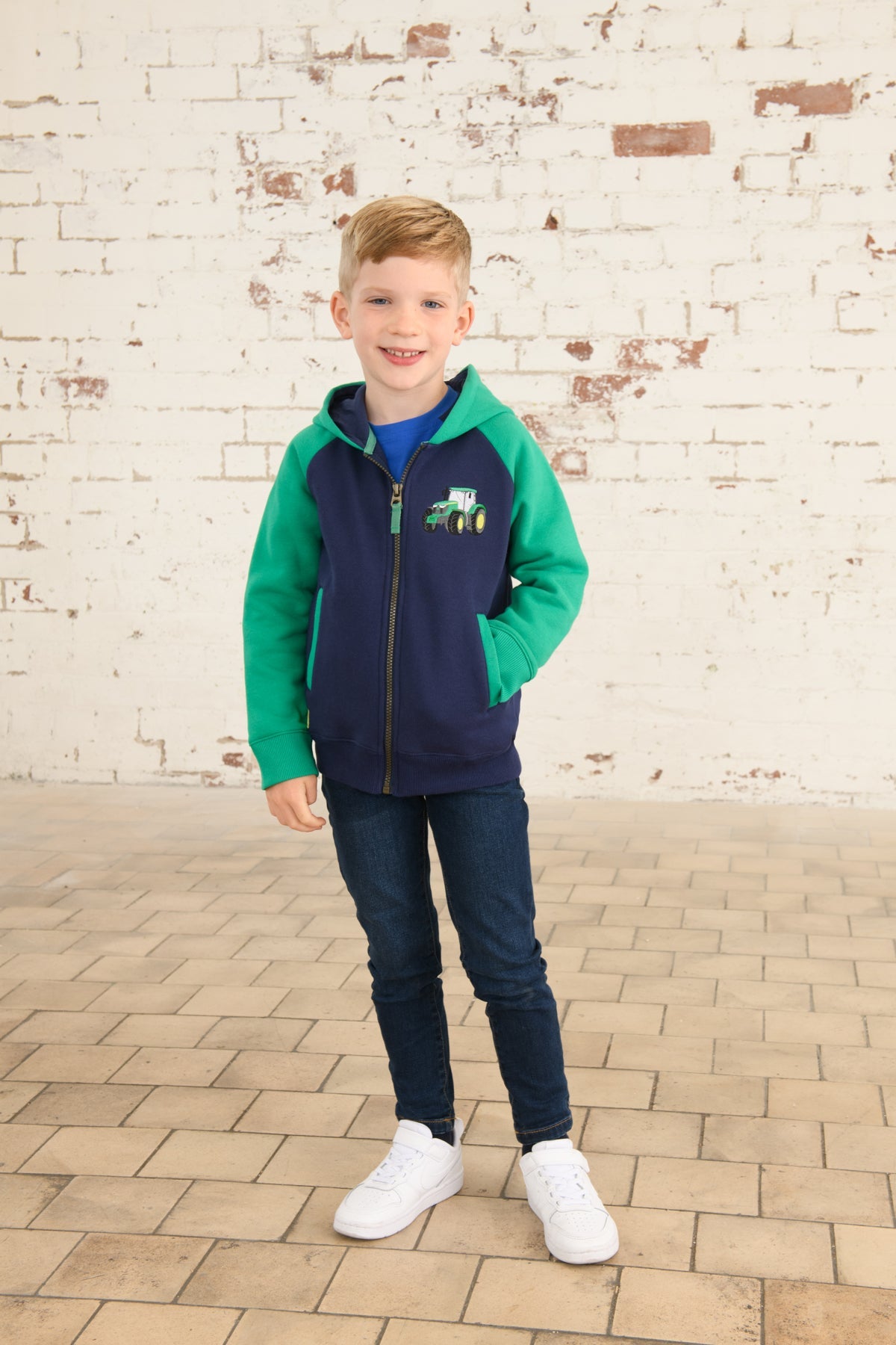 Jackson Full Zip Hoodie - Green Tractor-Lighthouse