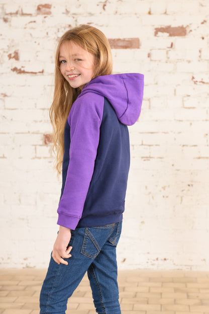 Jill Hoodie - Purple Tractor Applique-Lighthouse