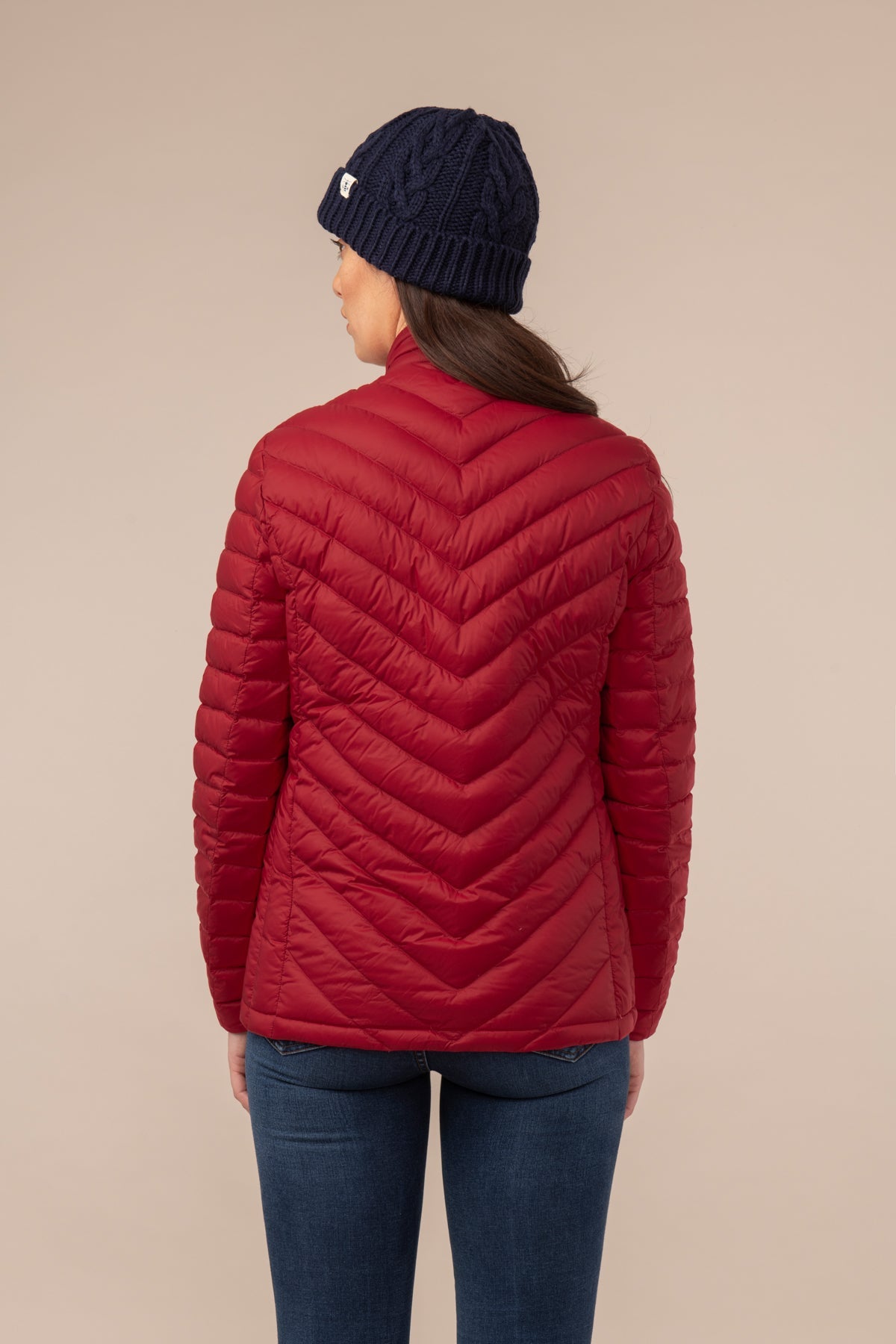 Lara Down Jacket - Deep Red - Lighthouse