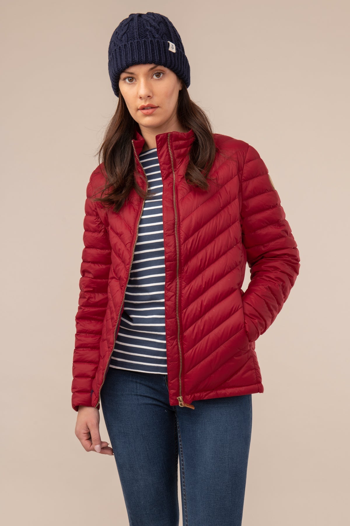 Lara Down Jacket - Deep Red - Lighthouse