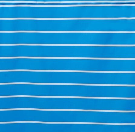 Long Beachcomber Jacket - Azure Blue Stripe-Lighthouse