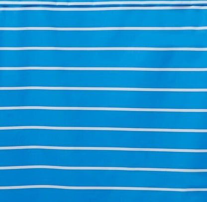 Long Beachcomber Jacket - Azure Blue Stripe-Lighthouse