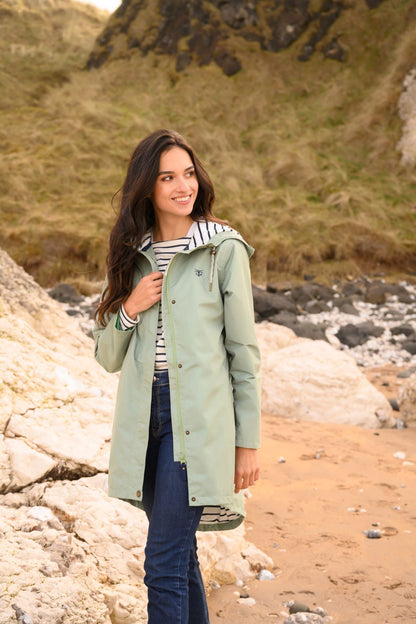 Long Beachcomber Jacket - Pistachio-Lighthouse