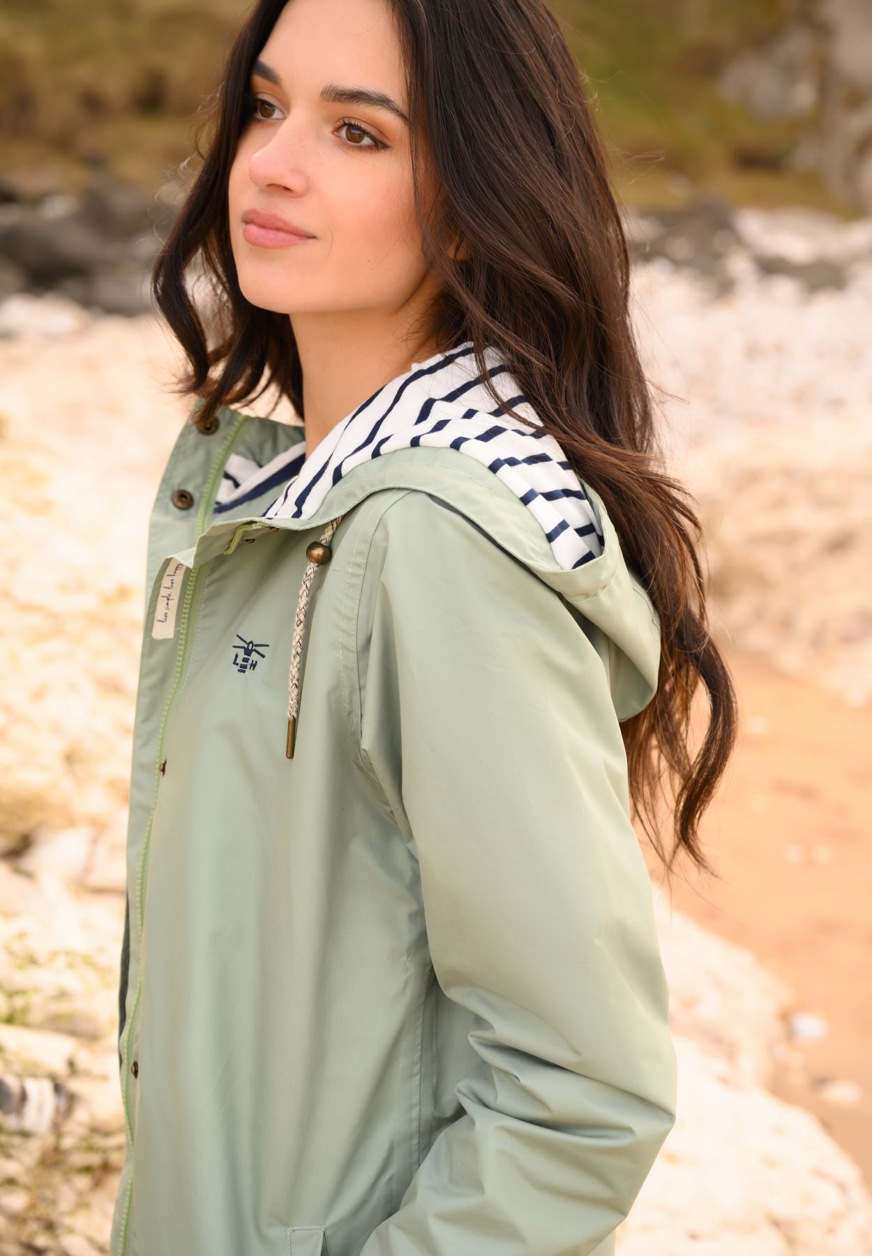 Long Beachcomber Jacket - Pistachio-Lighthouse