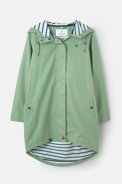 Long Beachcomber Jacket - Pistachio-Lighthouse