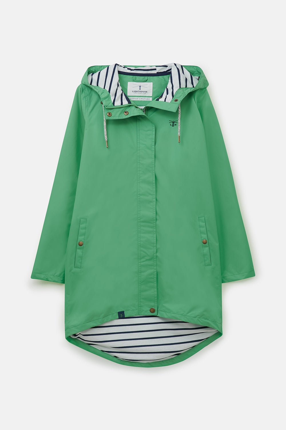 Long Beachcomber Jacket - Seagrass-Lighthouse