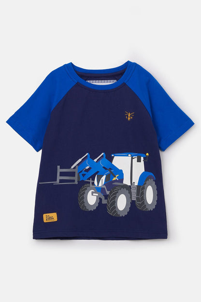 Mason Tee Shirt - Blue Front Loader-Lighthouse