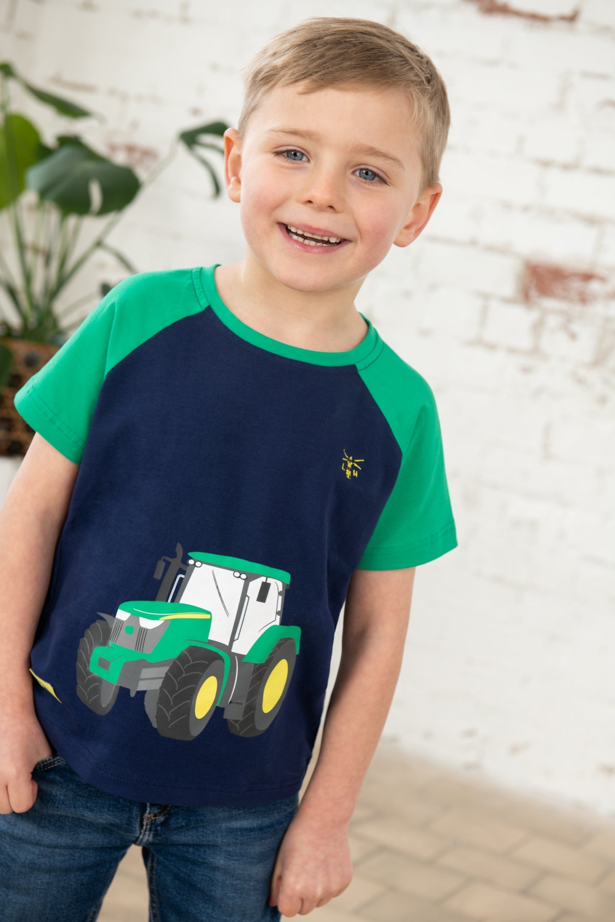 Mason Tee Shirt - Green Tractor - Lighthouse