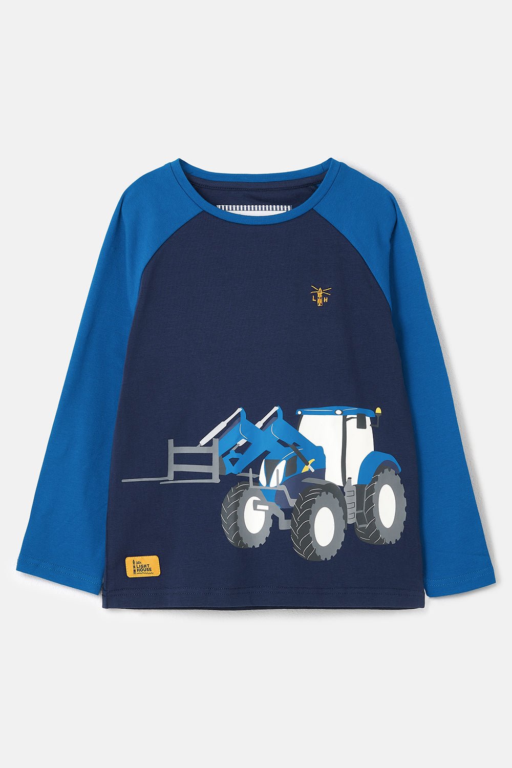 Mason Top - Blue Front Loader-Lighthouse