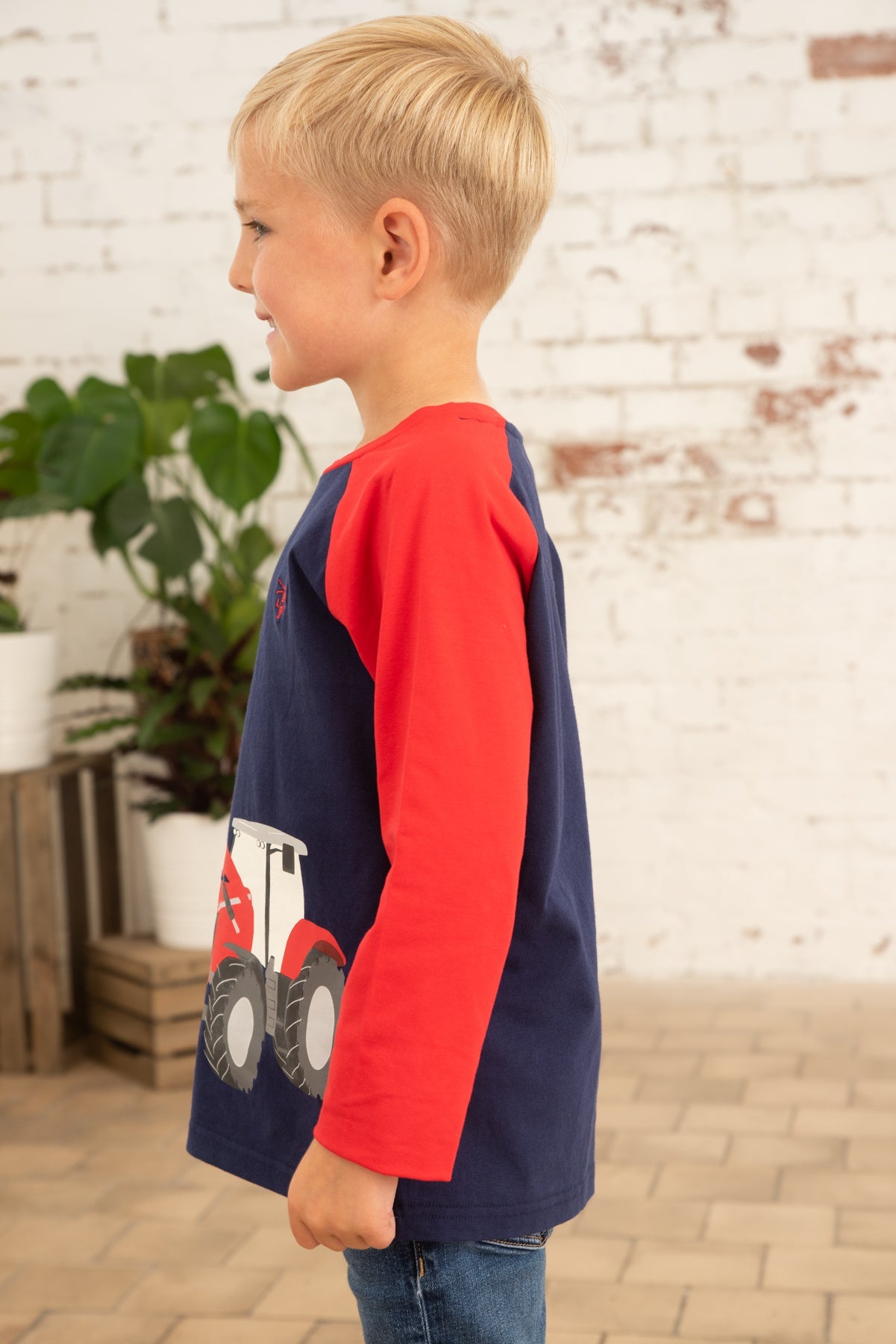 Mason Top - Red Front Loader-Lighthouse