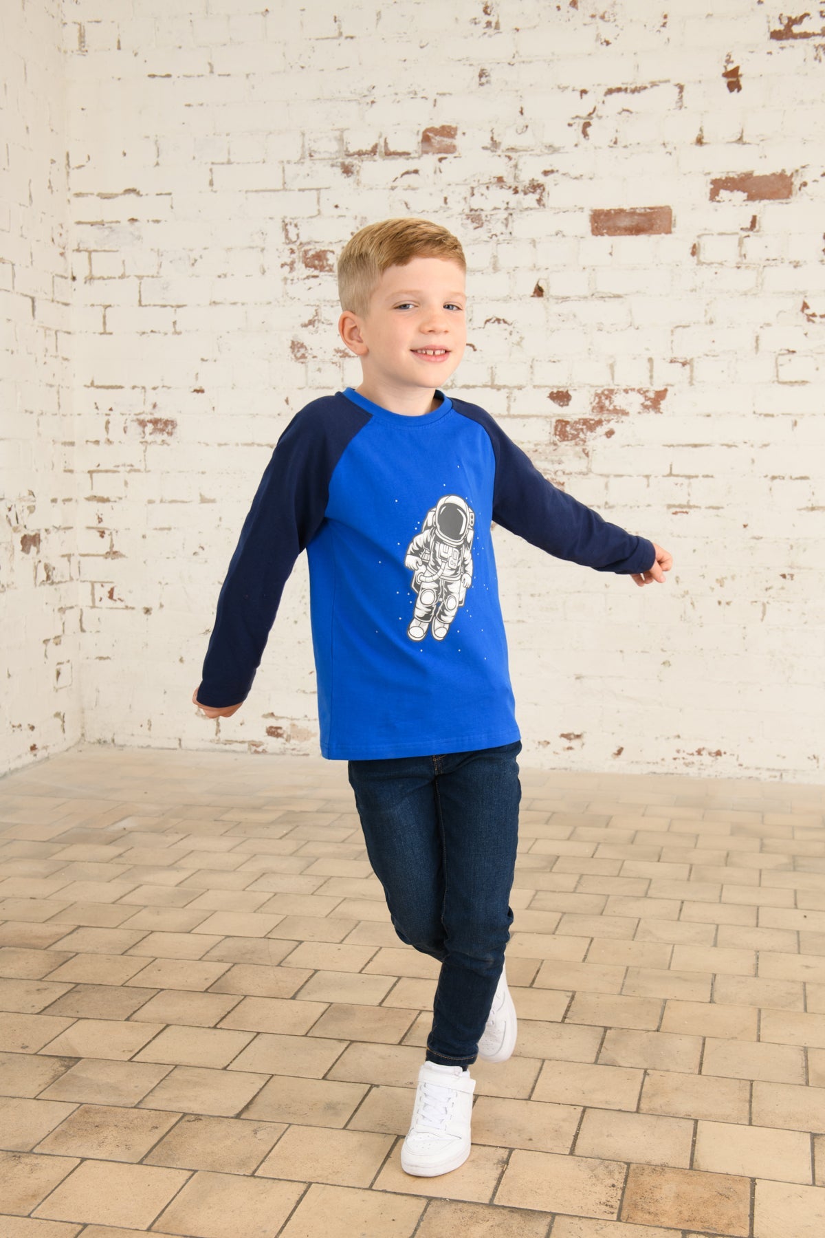 Mason Top - Spaceman Print-Lighthouse