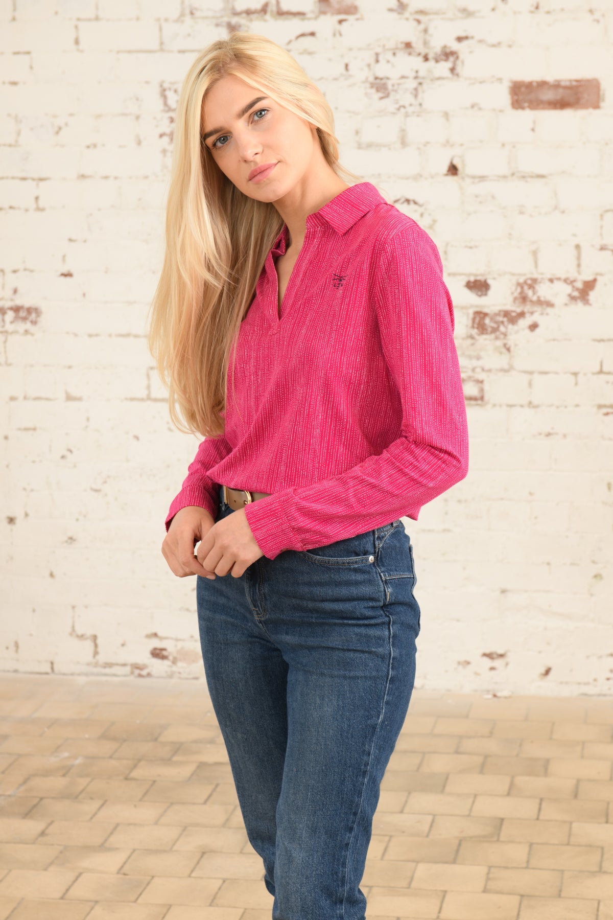 Maya Shirt - Raspberry Dash-Lighthouse